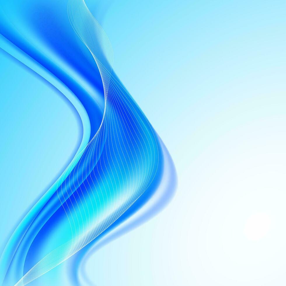Abstract blue wave background. vector
