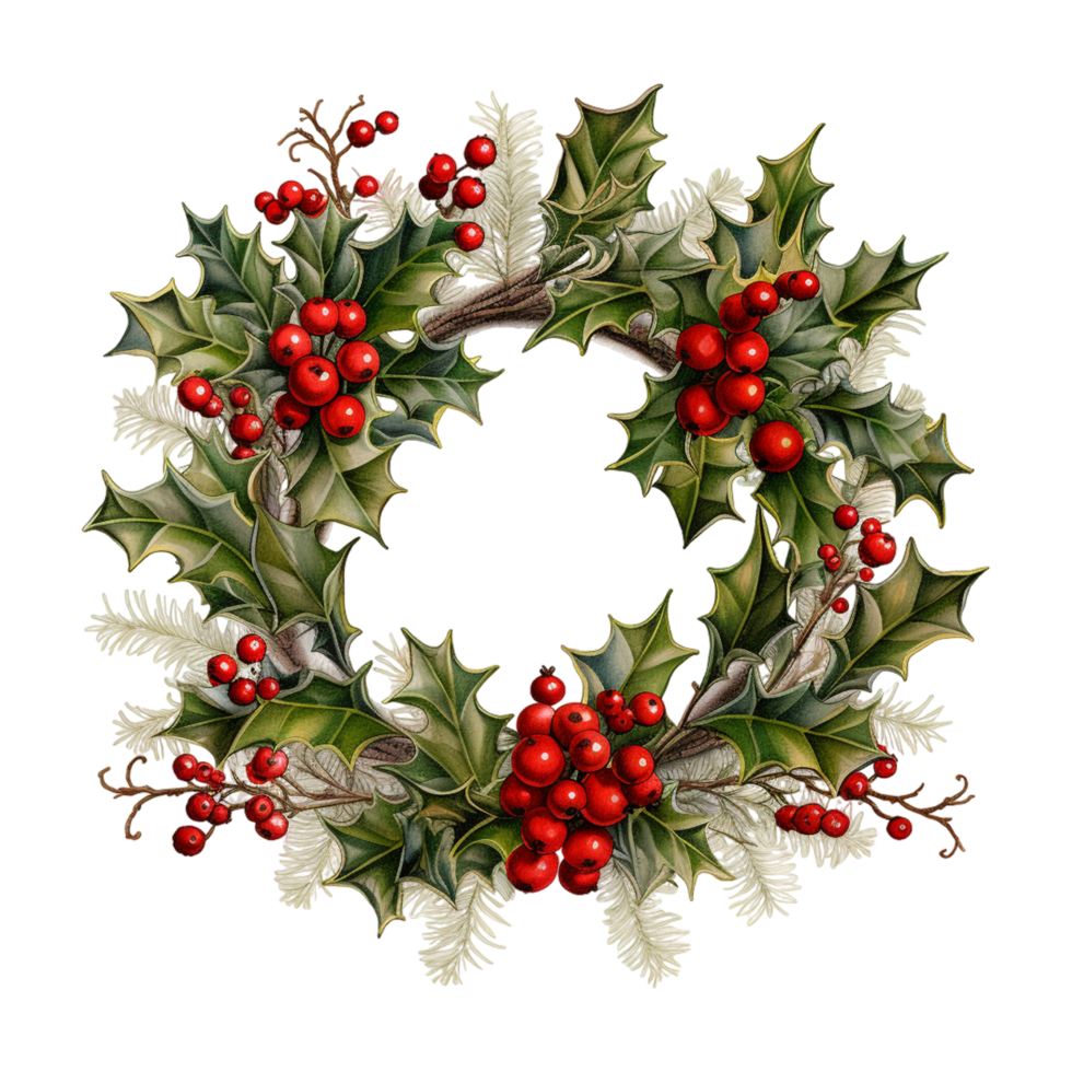 Beautiful Christmas Wreath. png