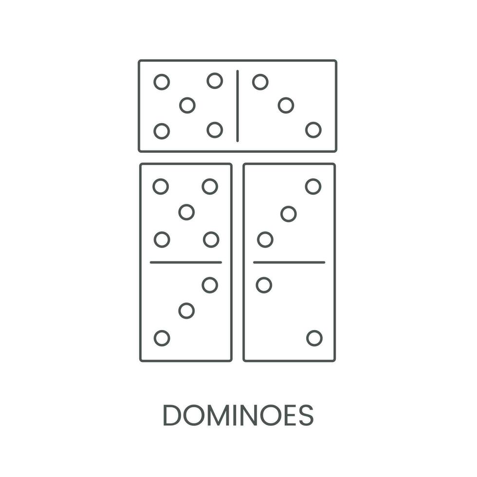 Icon of the board game dominoes in vector. vector