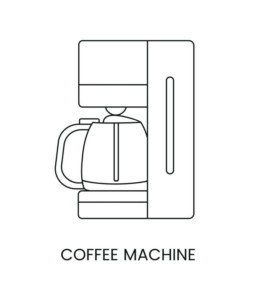 café máquina es un lineal vector icono.