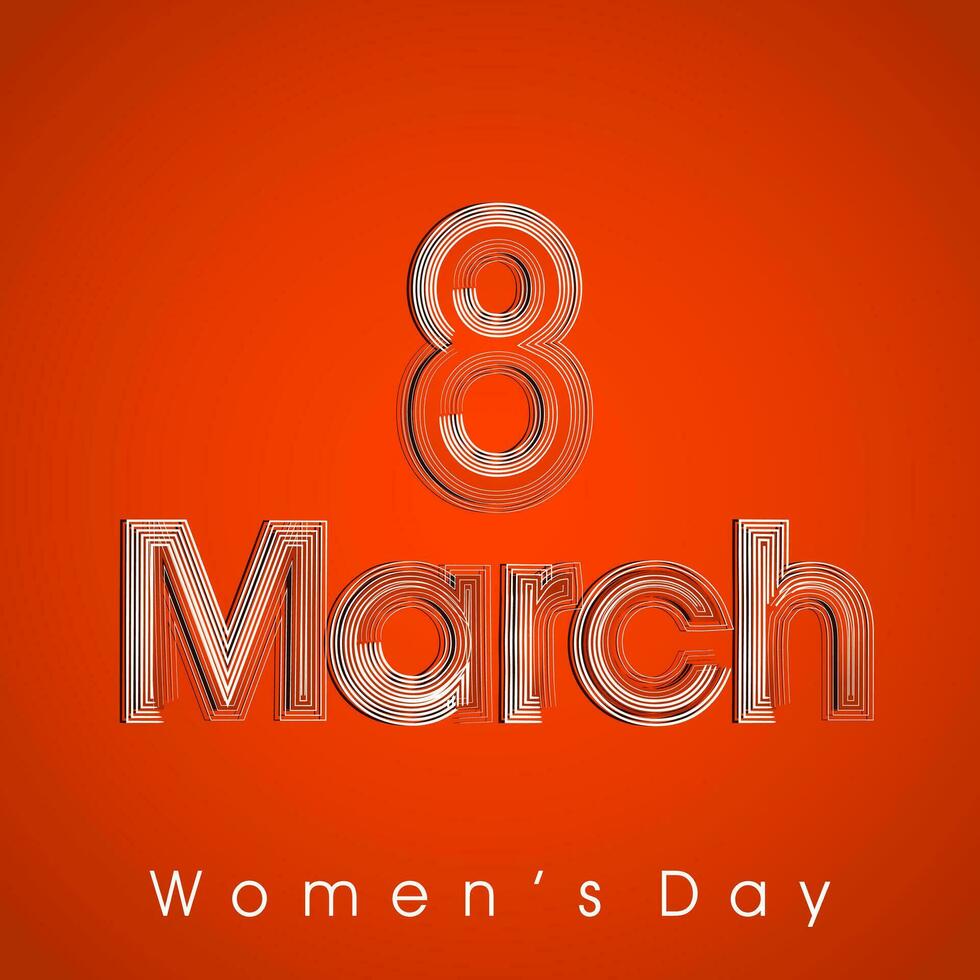 Happy Women's Day celebrations concept with stylish pink text and illustration of a girl face on grey background. vector