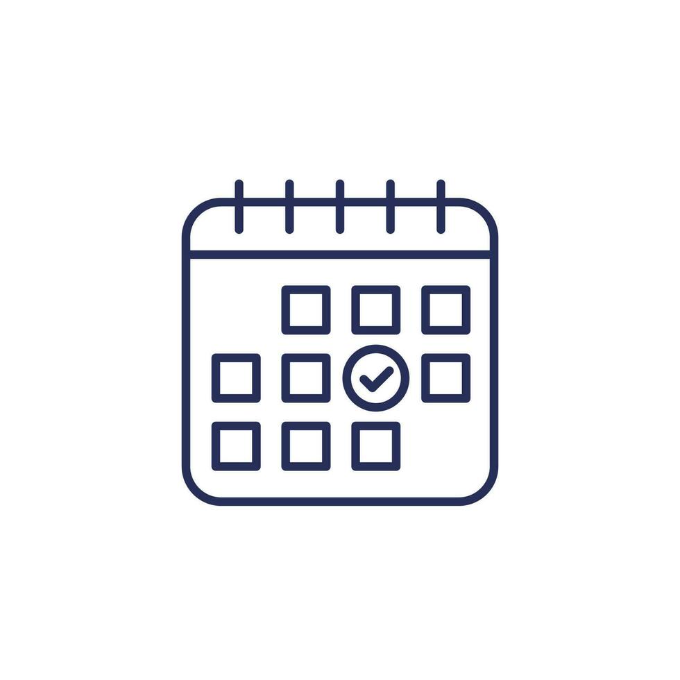 save a date line icon with a calendar vector