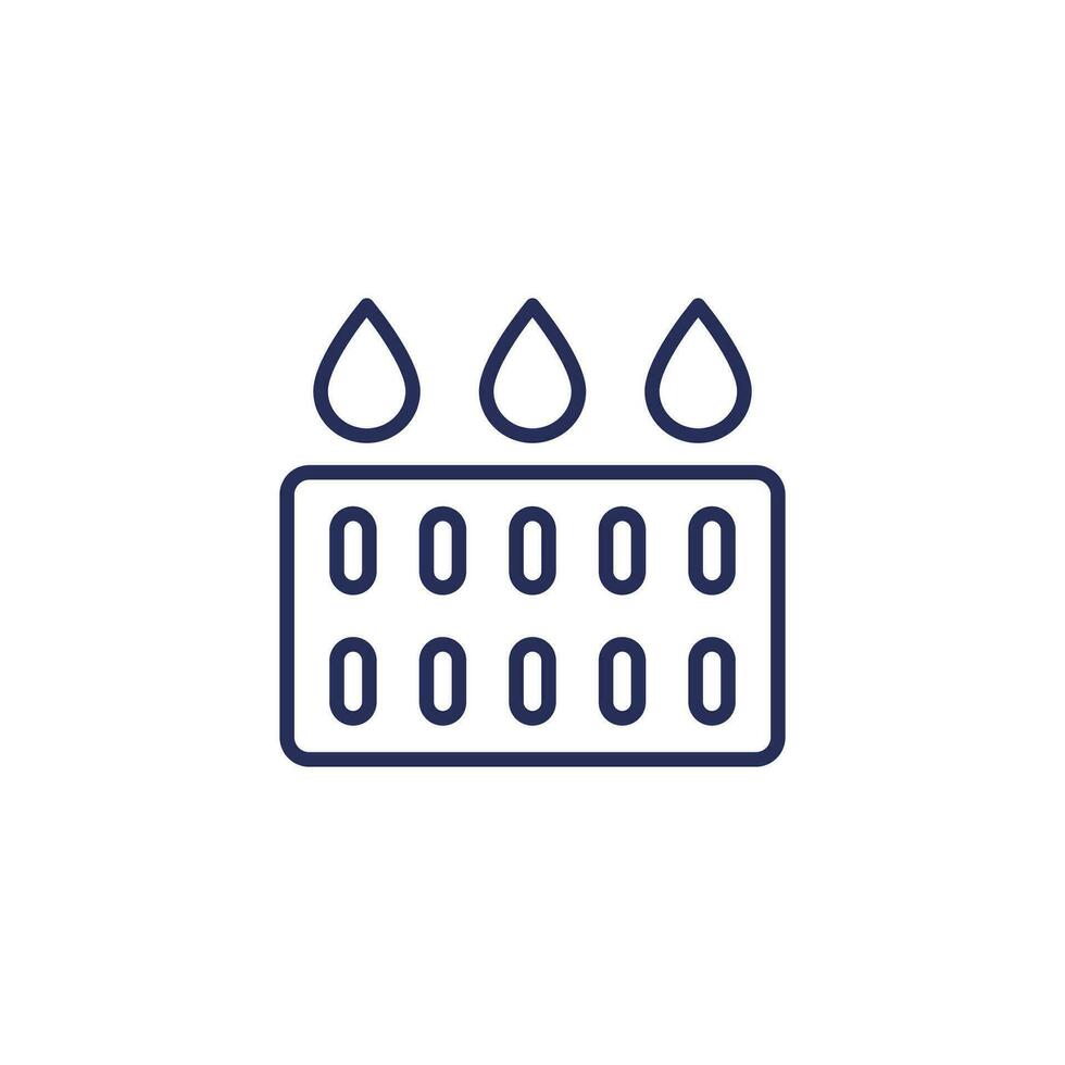 drain or drainage icon, line vector