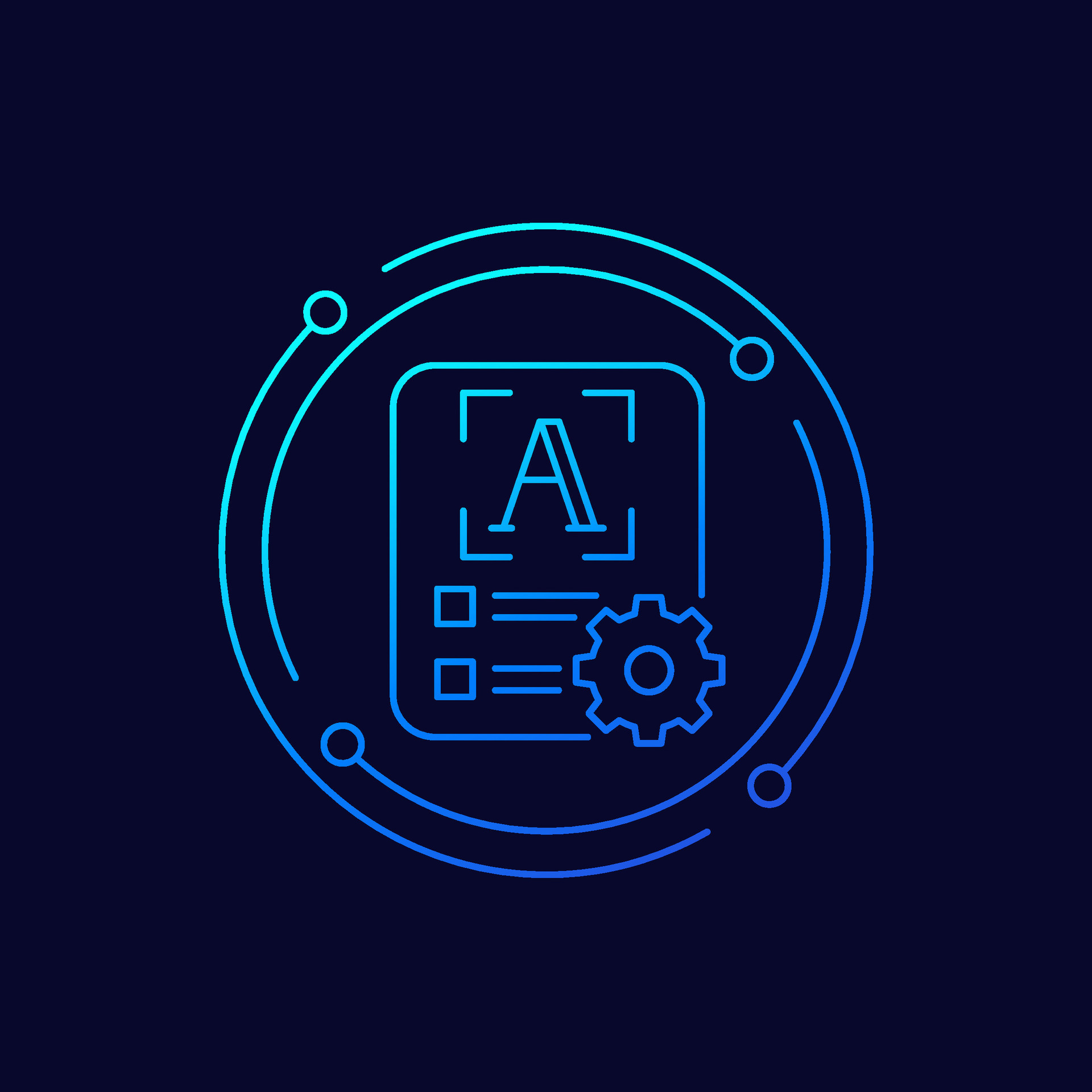 text scanning icon, linear design 24694488 Vector Art at Vecteezy