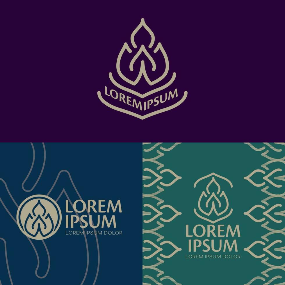 Logo Thai art traditional concept design background vector