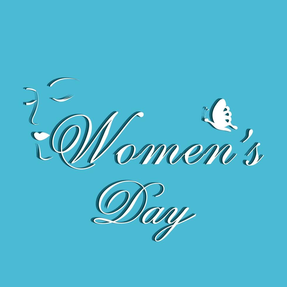 Elegant greeting card design with stylish text Happy Women's Day on grey background. vector