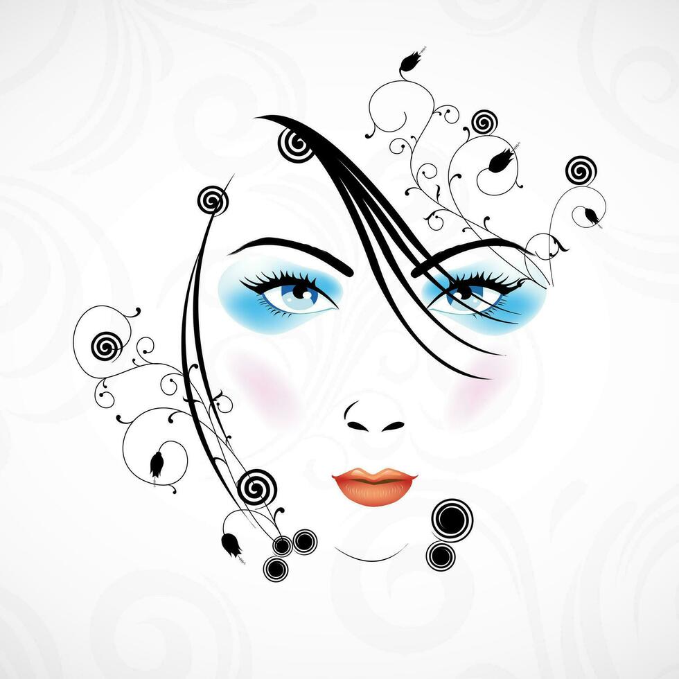 Creative abstract illustration of a Young Girl for Happy International Women's Day Celebration. vector