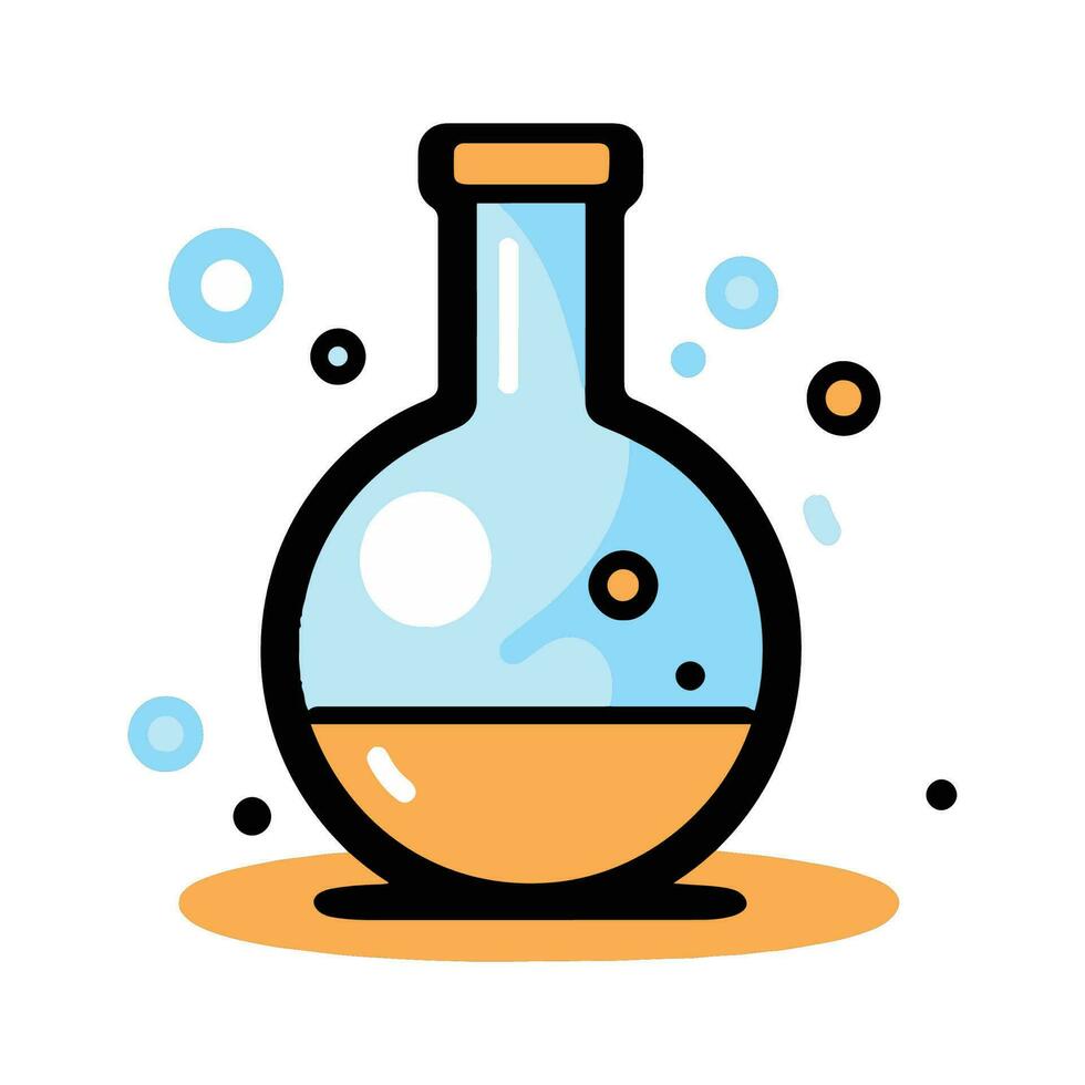 Hand Drawn science test tube in doodle style 24695491 Vector Art at ...