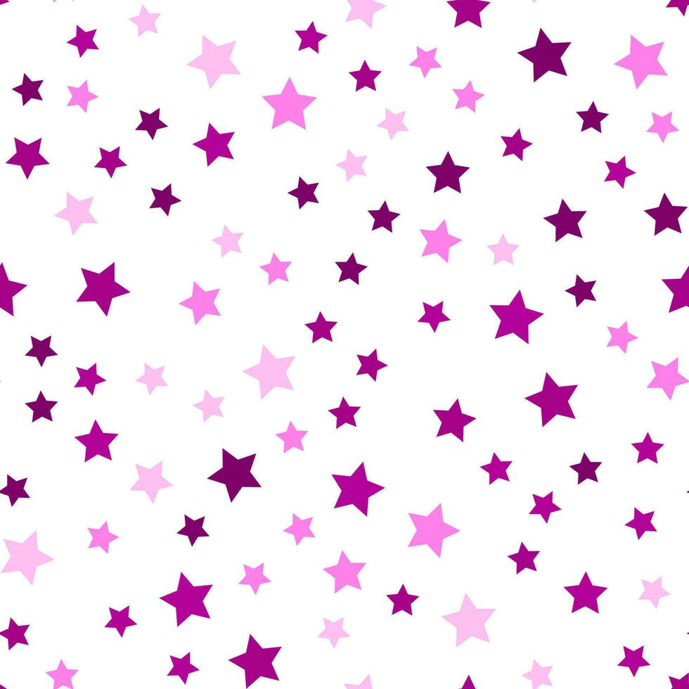 Seamless repeating pattern of light pink and purple stars for fabric, textile, papers and other various surfaces vector