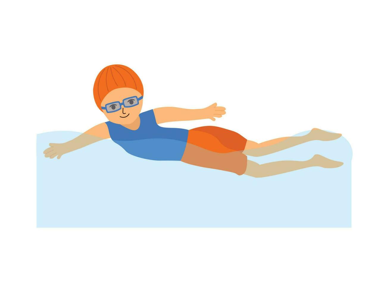 swimmer in swimming pool vector