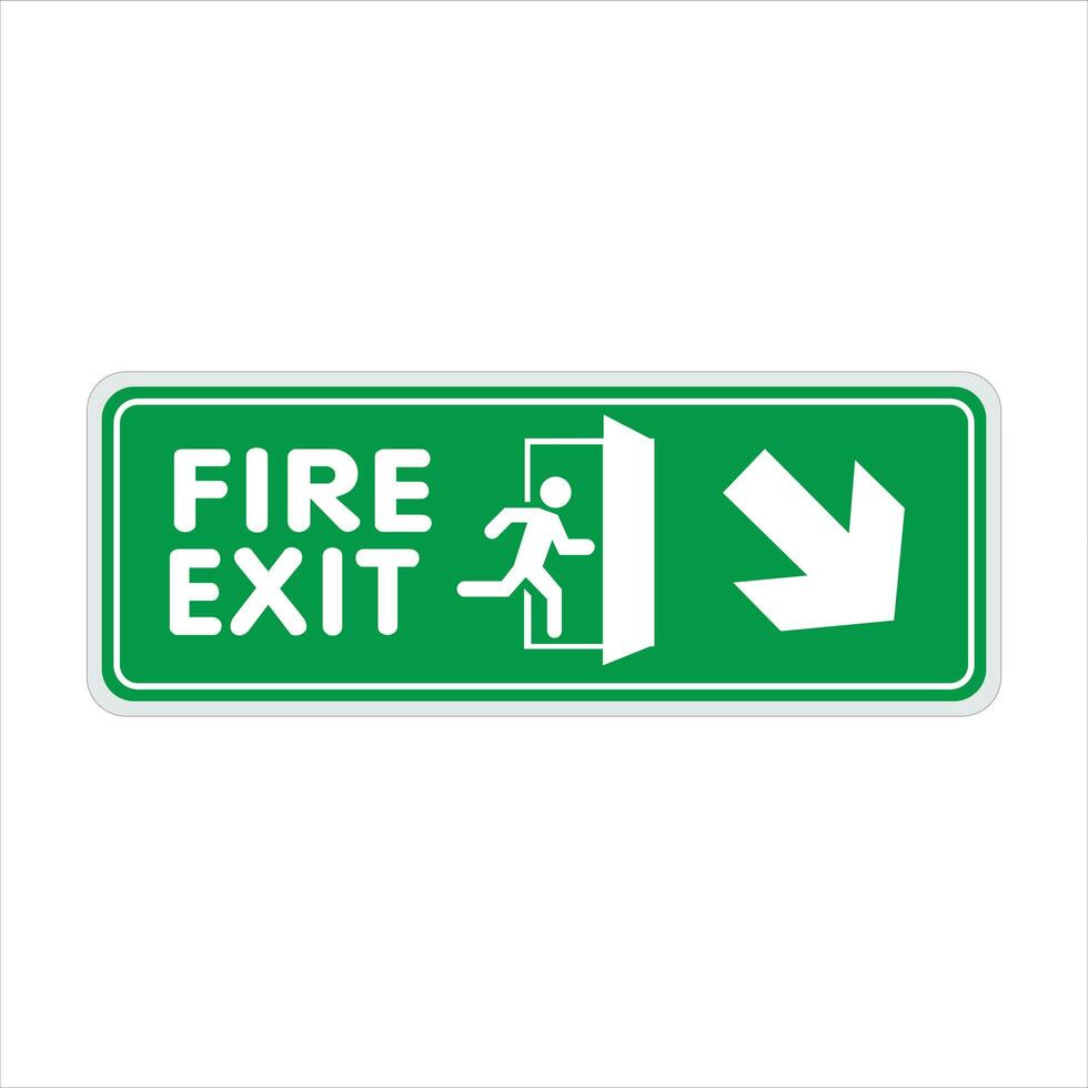 Fire exit sign vector art eps