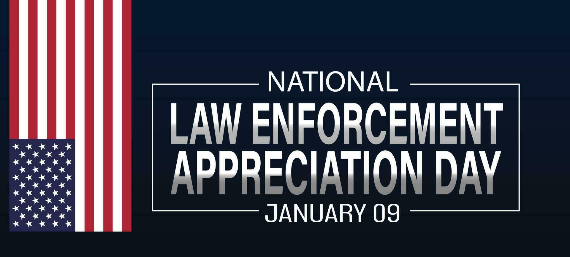 National Law Enforcement Appreciation Day Background vector