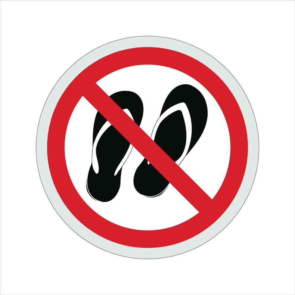 No sandal sign vector