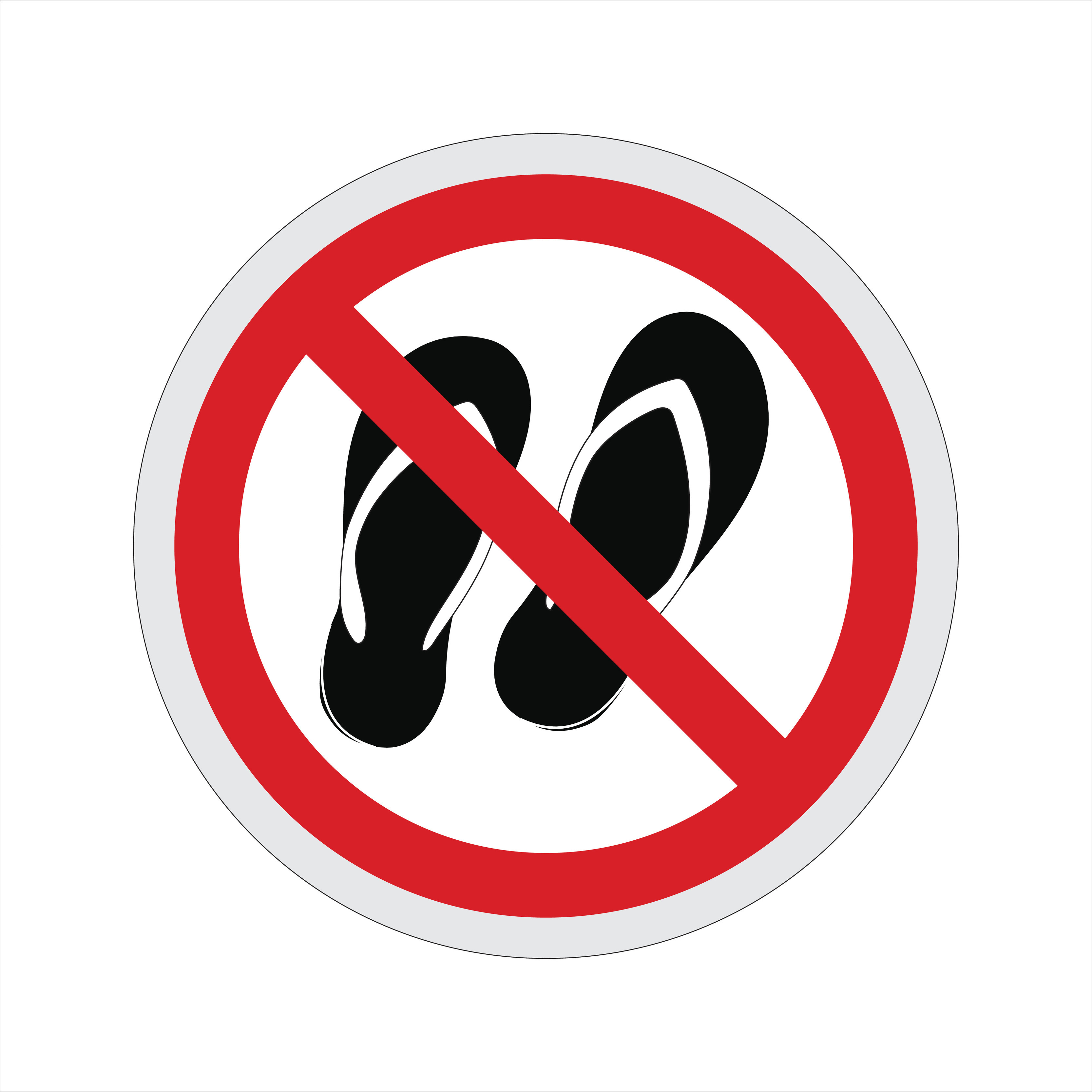 No sandal sign 24695782 Vector Art at Vecteezy