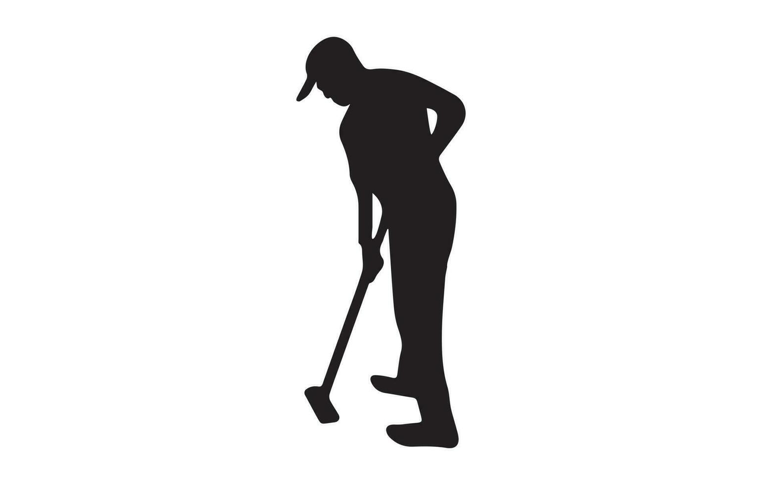 silhouette of a Man Cleaning illustration vector eps