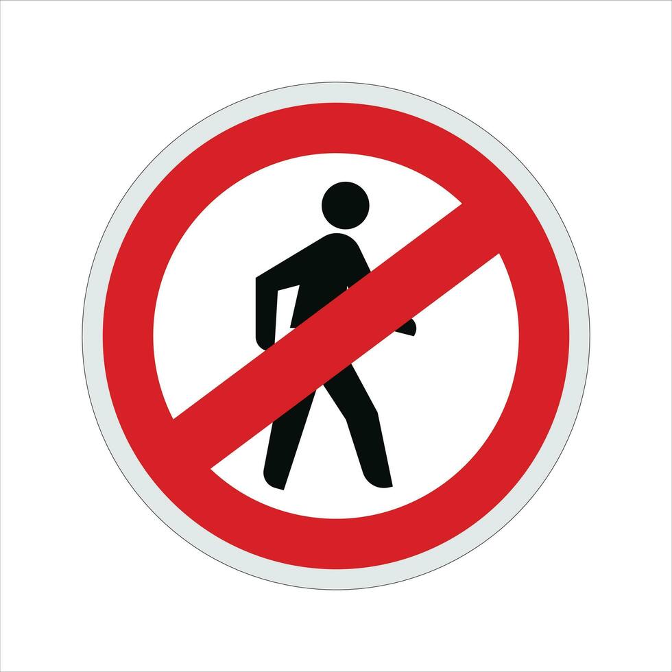 Entry restricted Signs vector