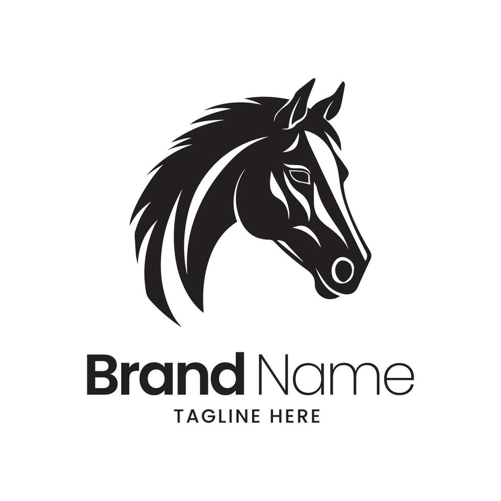 Horse vector logo, horse minimal logo, horse illustration, horse silhouette