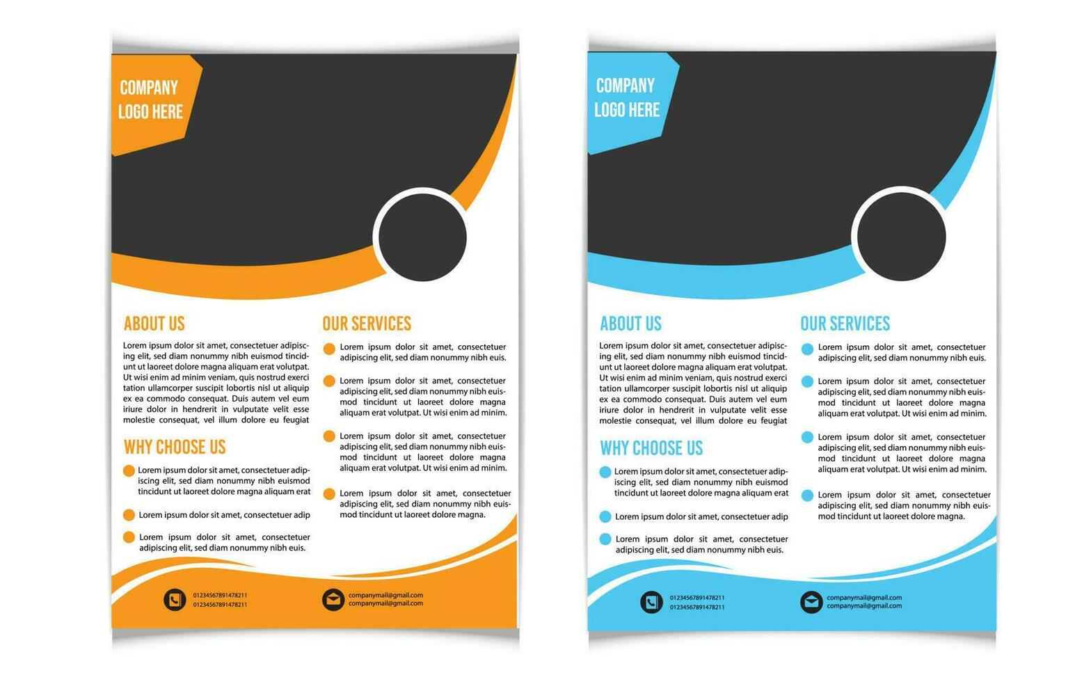 simple business corporate flyer design vector