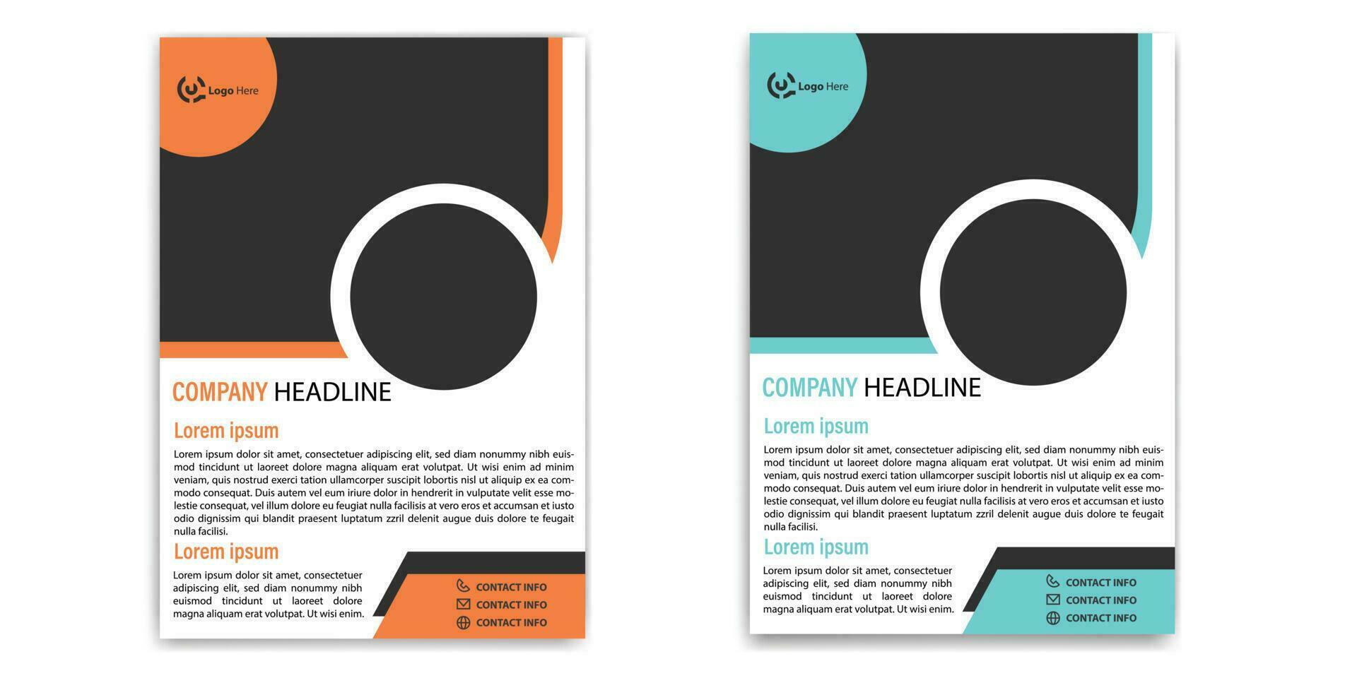 simple business corporate flyer design vector