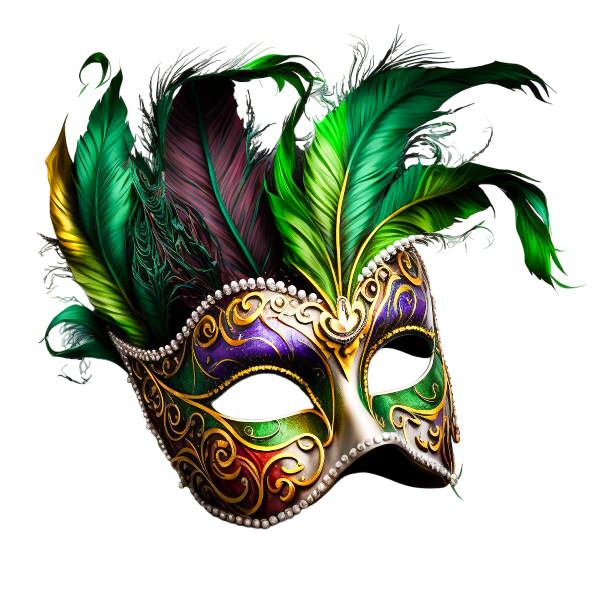 Carnival Mask Background Mardi Gras Party Celebration Generative