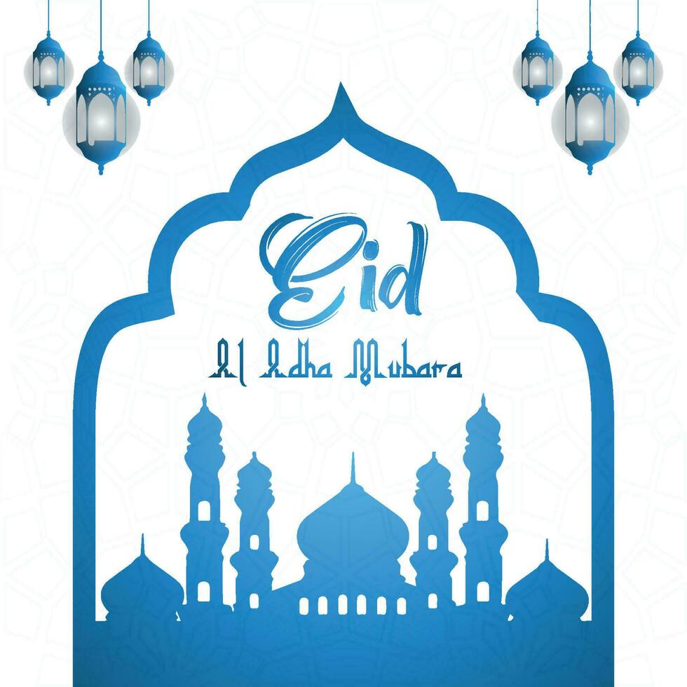 eid al adha mubarak islamic elegant creative vector design,