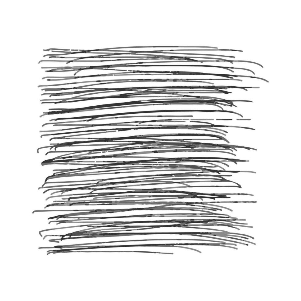 horizontal escritura en el forma de un cuadrado aislado en un blanco antecedentes. mano dibujado garabatos, cruzado fuera cuadrado, lápiz, bolígrafo. vector