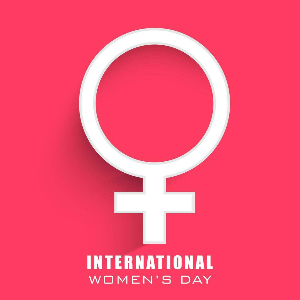 Venus Sign 8 Number On Background For Happy Women's Day Concept. vector