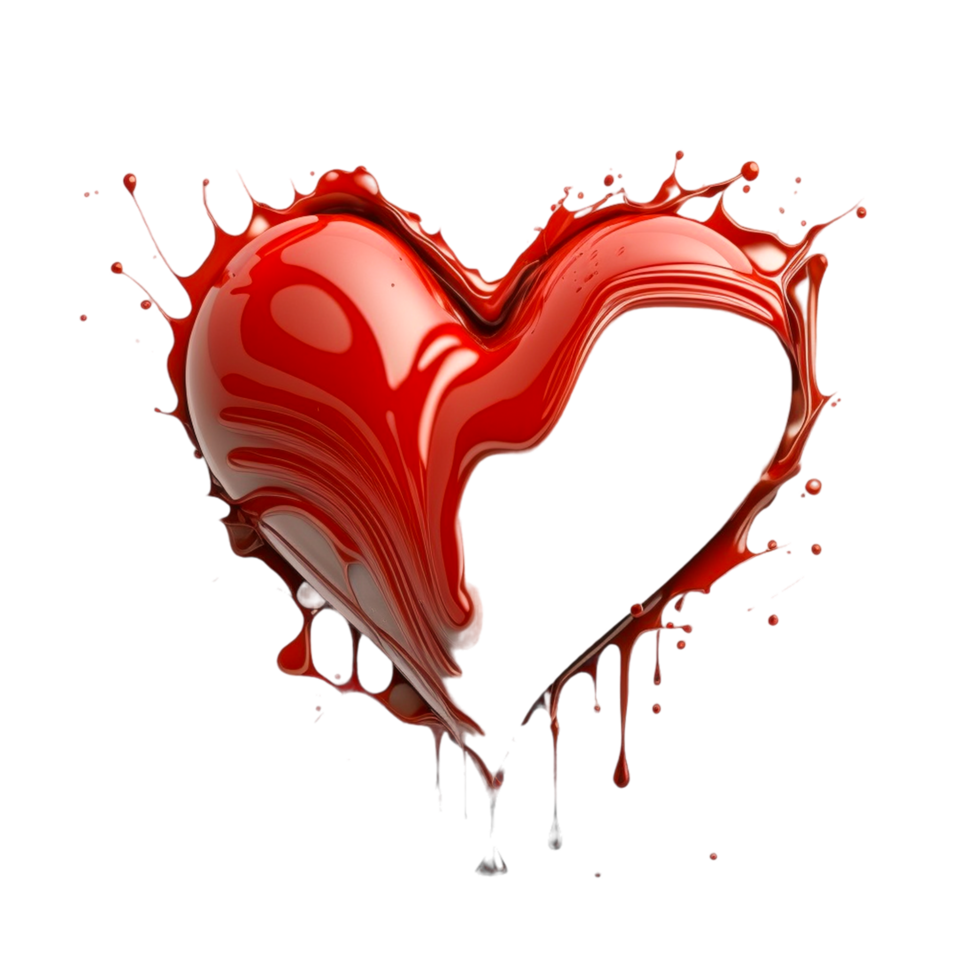 rosso cuore San Valentino S giorno. generativo ai png