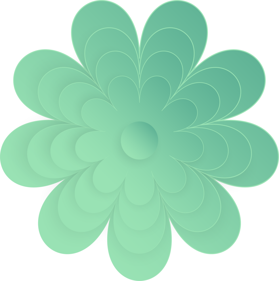 Flower, Element of floral paper cut. Paper cut of flower shape and spring symbol. png