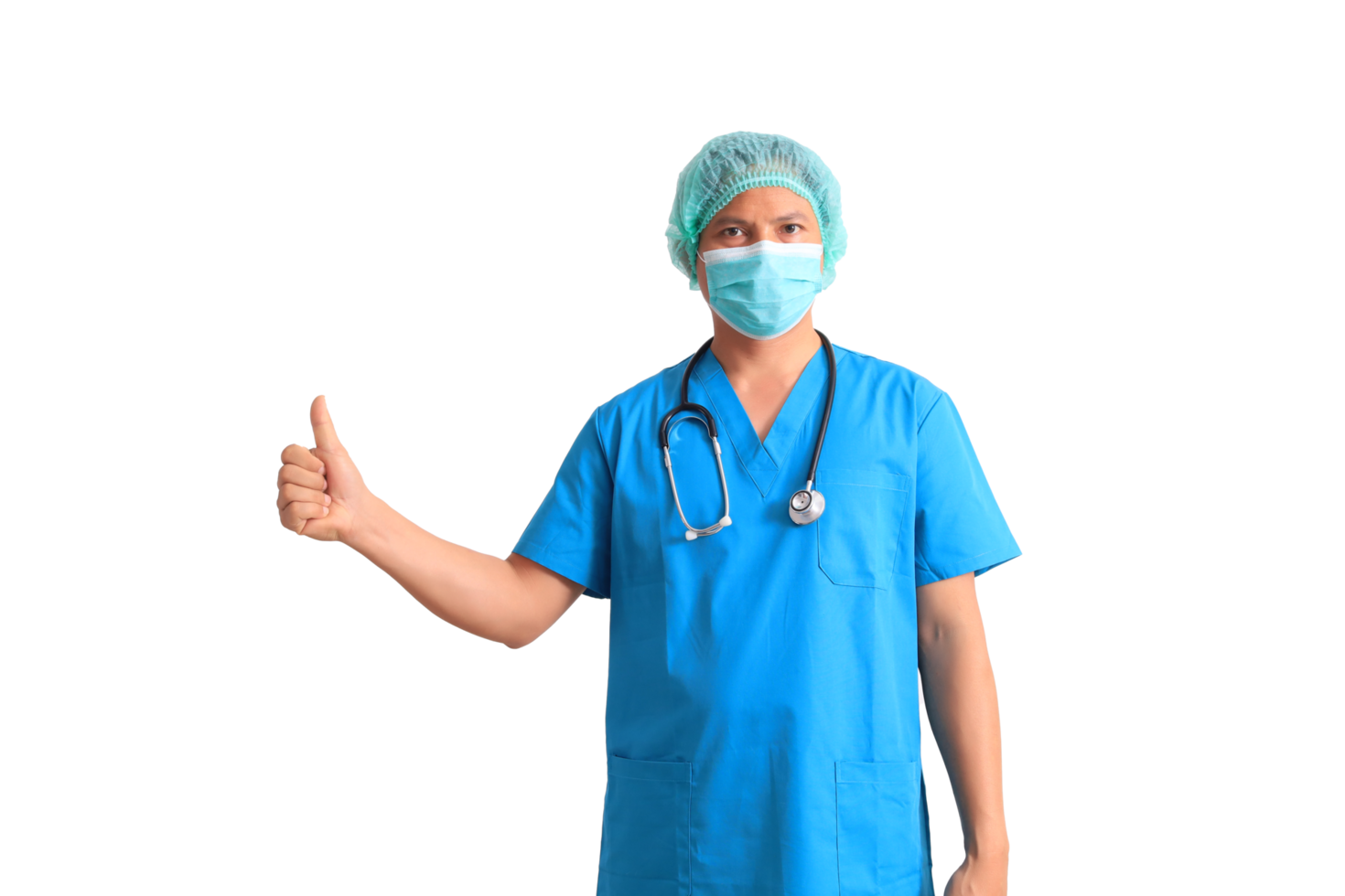 male doctor wearing blue suit png