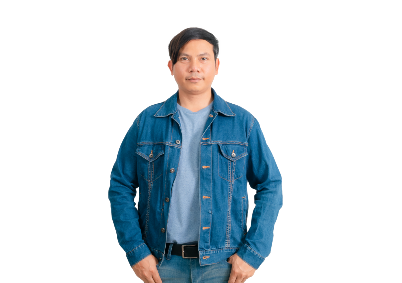 asiatisch Mann im Hemd und Jeans png