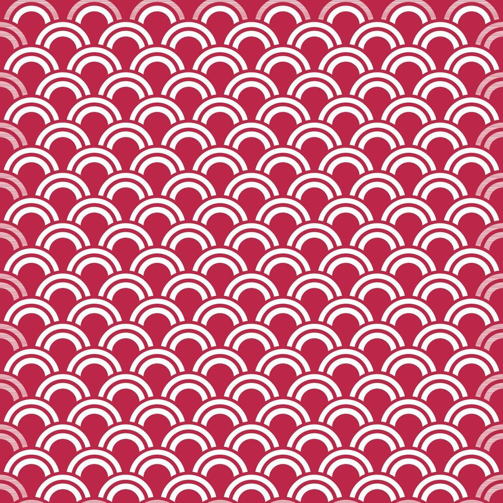 rojo y blanco pescado escamas modelo. sin costura antecedentes. color Viva magenta. diseño textura elementos para pancartas, cubiertas, carteles, telones de fondo, paredes vector ilustración.