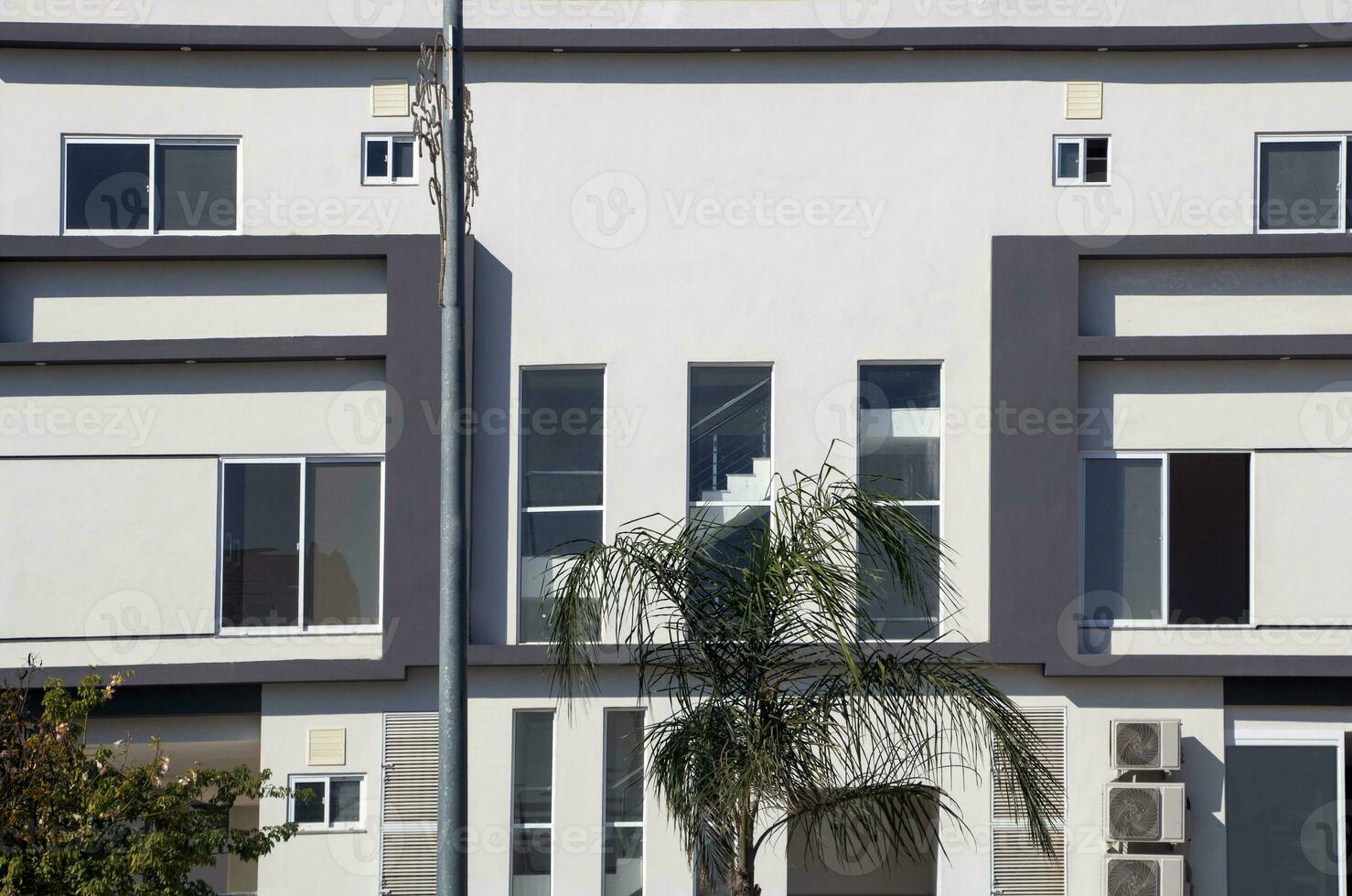 Building Closeup for Brand Name Emblem Logo Mockup photo