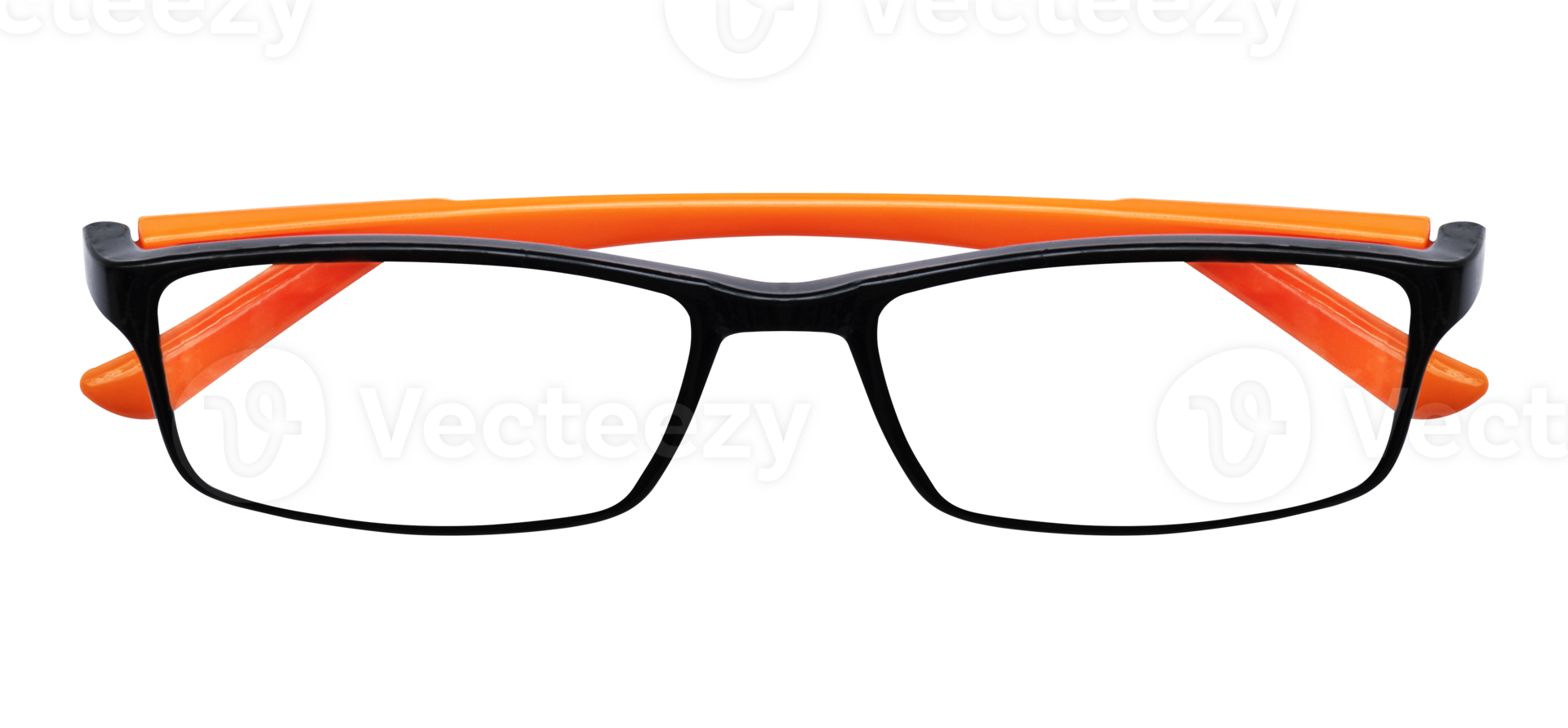 schwarz und Orange Brille png