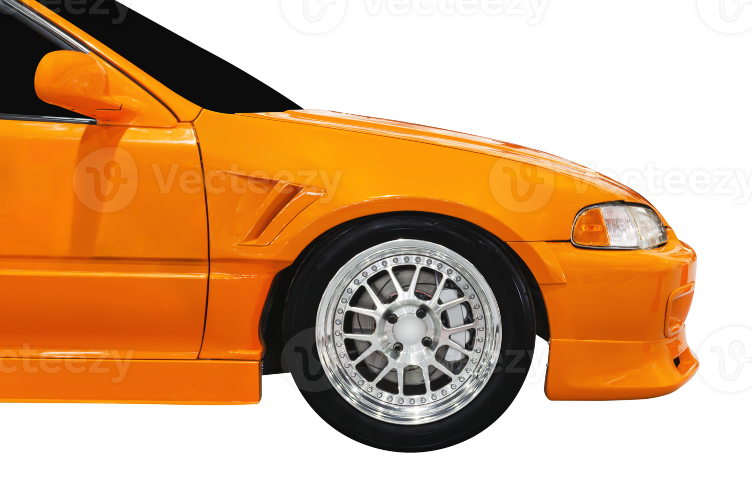 Side view sport orange car png