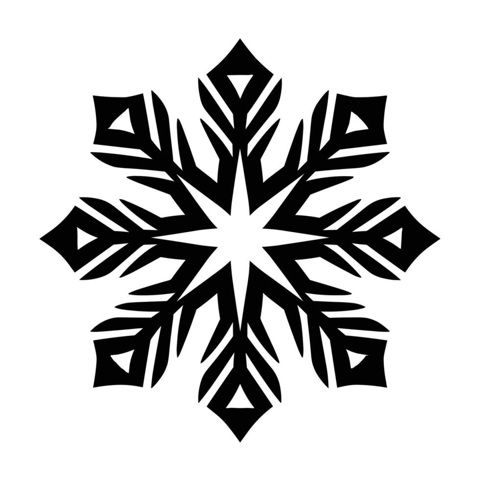 hermosa alegre Navidad copo de nieve vector