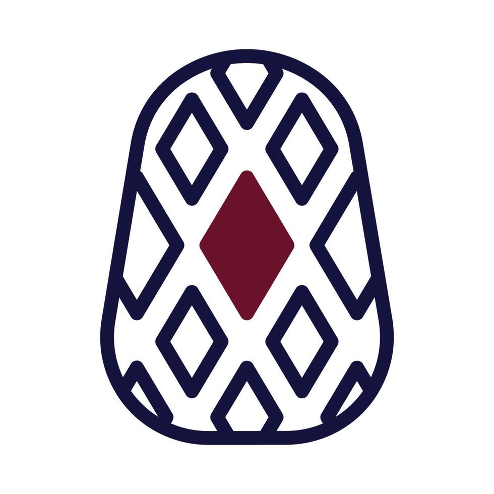 Egg icon duotone maroon navy colour easter symbol illustration. vector