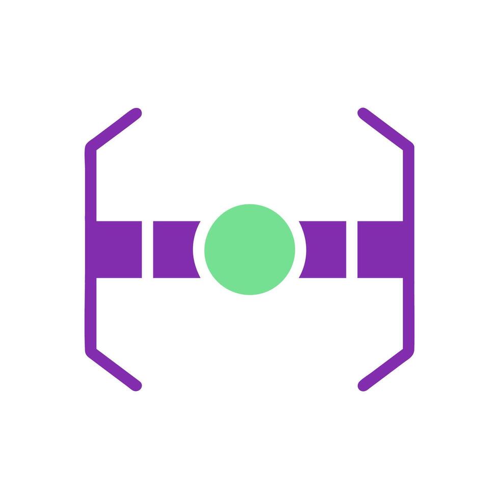 Astronomy icon solid purple green colour universe symbol perfect. vector
