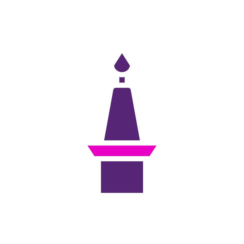 Candle icon solid purple pink colour chinese new year symbol perfect. vector