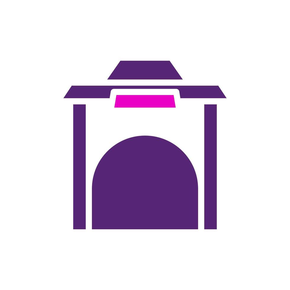 Arch icon solid purple pink colour chinese new year symbol perfect. vector