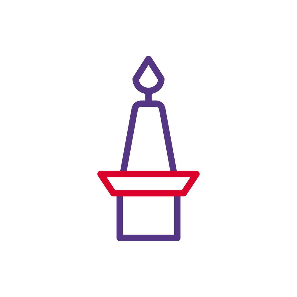 Candle icon duocolor red purple colour chinese new year symbol perfect. vector
