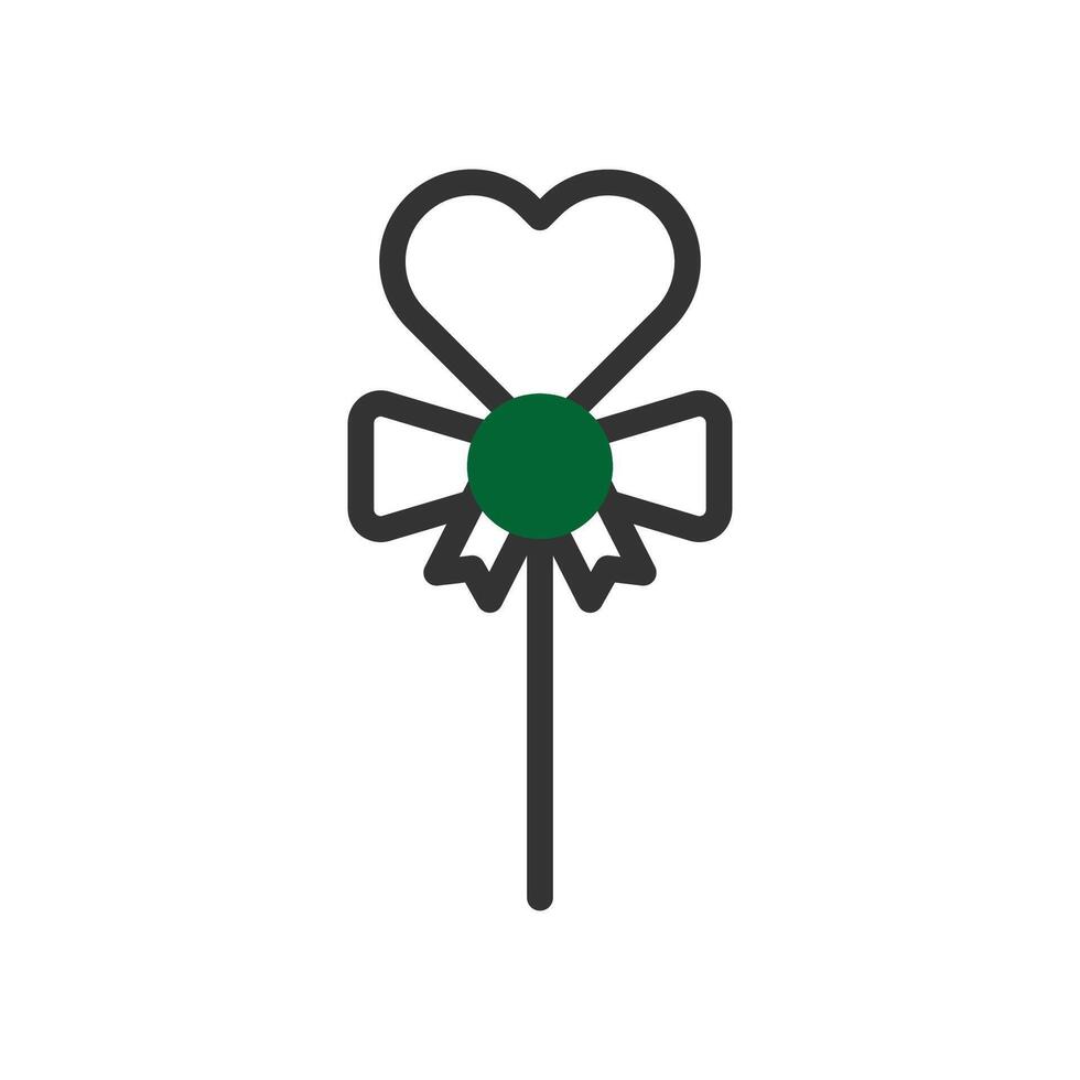 Candy love icon duotone green black style valentine illustration symbol perfect. vector