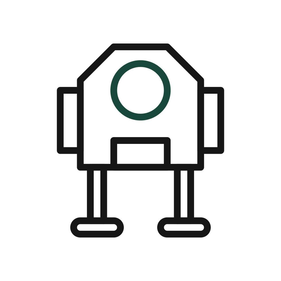 Robot icon duocolor green black colour universe symbol perfect. vector