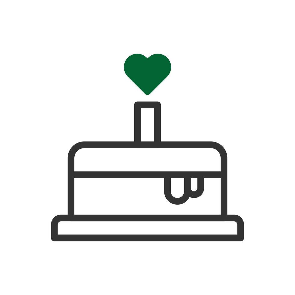 pastel amor icono duotono gris verde estilo enamorado ilustración símbolo Perfecto. vector