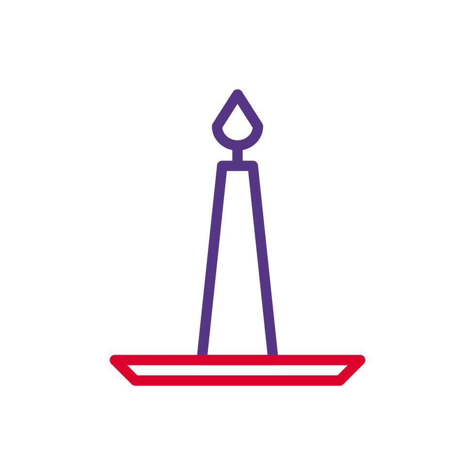 Candle icon duocolor red purple colour chinese new year symbol perfect. vector