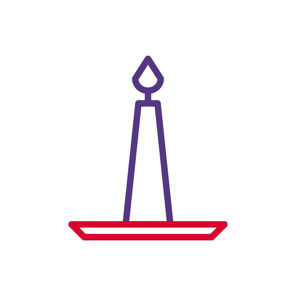 Candle icon duocolor red purple colour chinese new year symbol perfect. vector