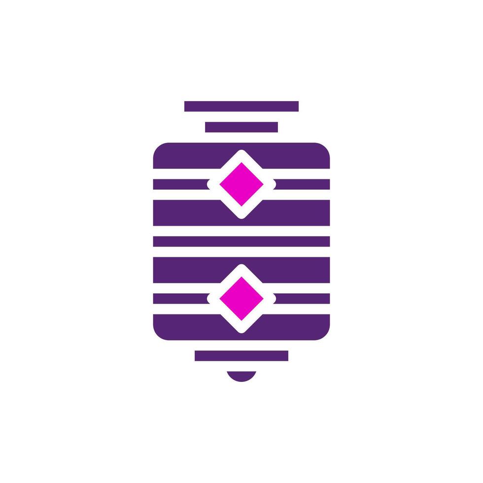 Lantern icon solid purple pink colour chinese new year symbol perfect. vector