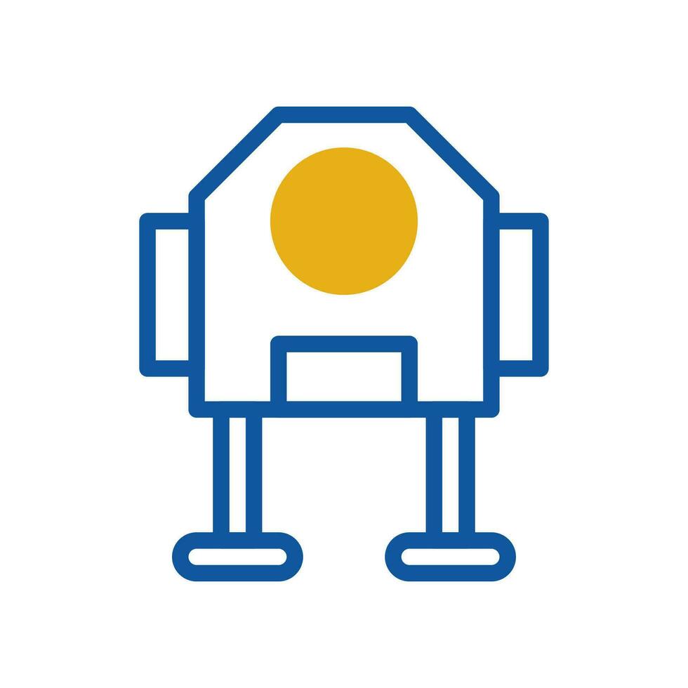 robot icono duotono azul naranja color universo símbolo Perfecto. vector