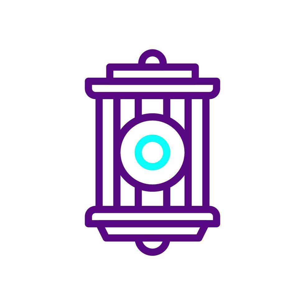 linterna icono duocolor púrpura azul color Ramadán símbolo ilustración Perfecto. vector