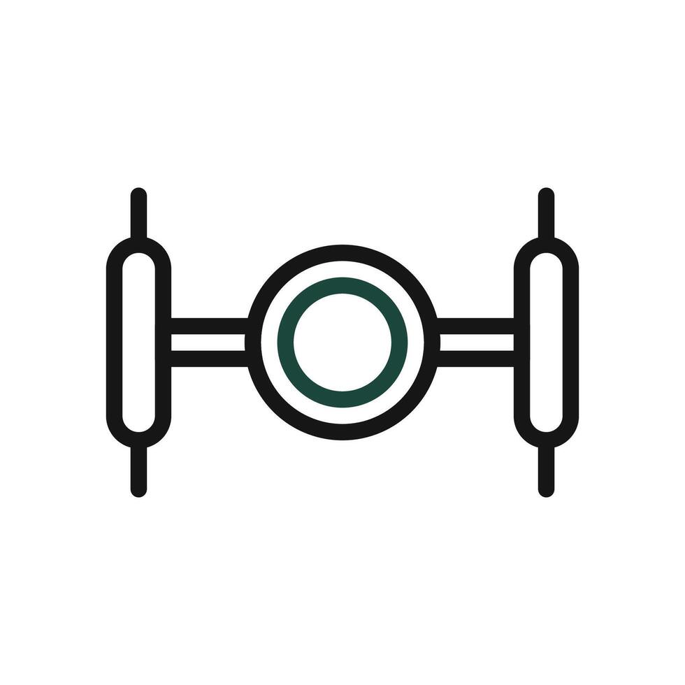 Astronomy icon duocolor green black colour universe symbol perfect. vector
